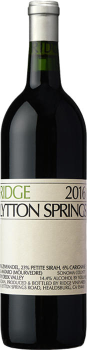 Ridge Vineyards - Lytton Springs 2016 - Dry Creek Valley